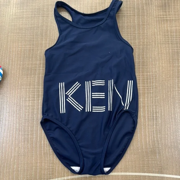 Kenzo Blue and White One Piece Swimsuit with Bold Logo - Picture 1 of 1